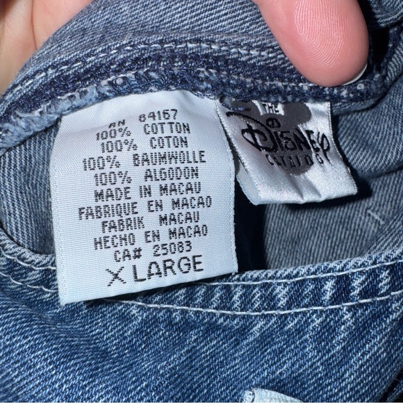 Vintage 90s Mickey Mouse Overalls Adult Denim Baggy XL Disney Catalog - Picture 5 of 10